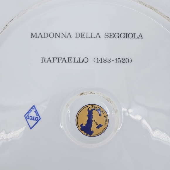 Madonna Del Cardellino & Madonna Della Seggliola 13" Decorative Plates - Italy - Picture 8 of 8